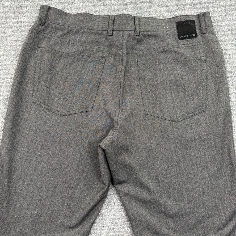 ALBERTO Men‎ Herringbone Comfort Fit Trousers Pants Size 36 Charcoal Gray - Picture 9 of 12